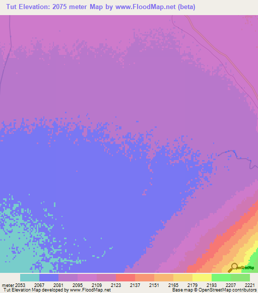 Tut,Afghanistan Elevation Map