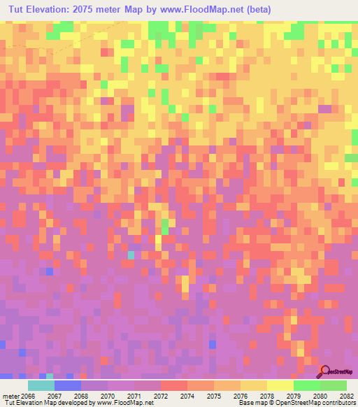 Tut,Afghanistan Elevation Map