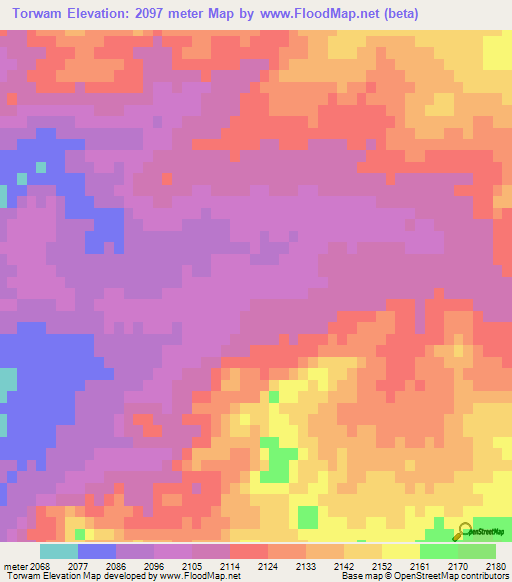Torwam,Afghanistan Elevation Map