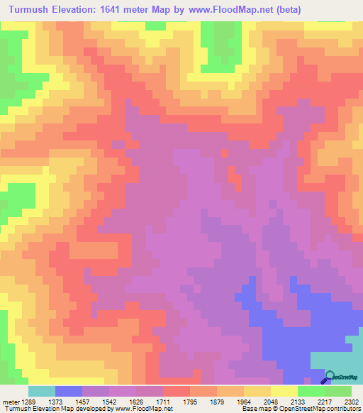 Turmush,Afghanistan Elevation Map
