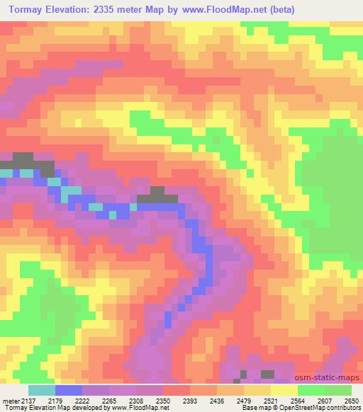 Tormay,Afghanistan Elevation Map