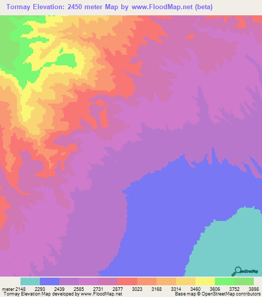 Tormay,Afghanistan Elevation Map