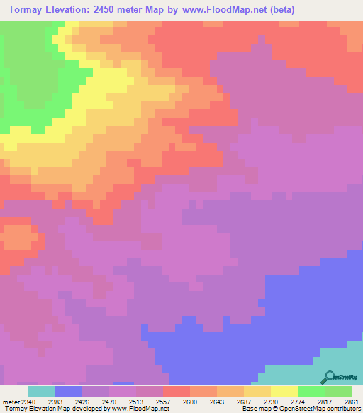 Tormay,Afghanistan Elevation Map