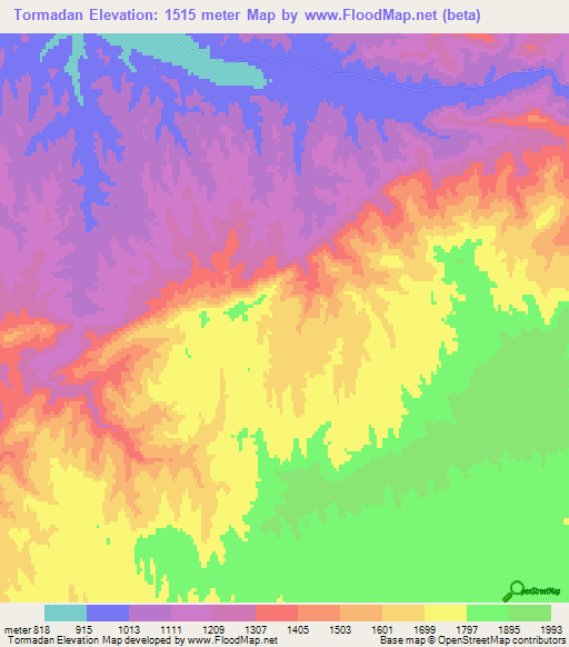 Tormadan,Afghanistan Elevation Map