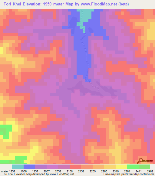 Tori Khel,Afghanistan Elevation Map
