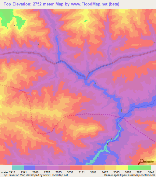 Top,Afghanistan Elevation Map