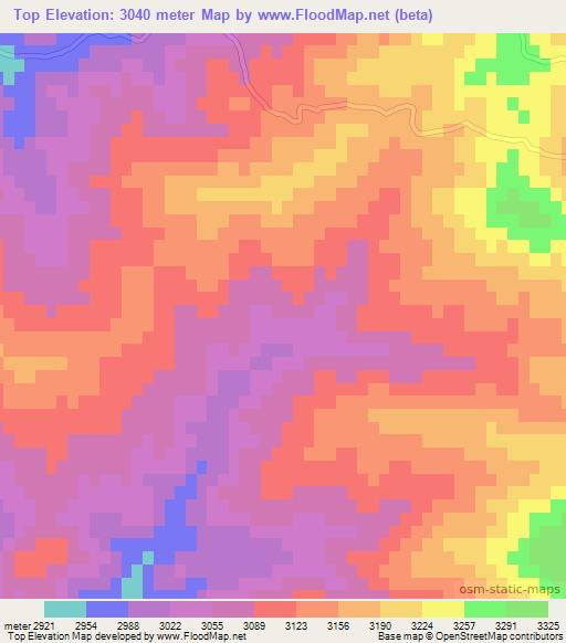 Top,Afghanistan Elevation Map