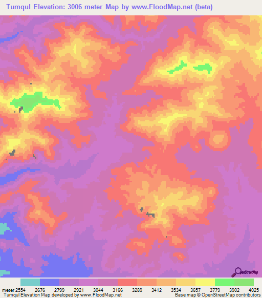 Tumqul,Afghanistan Elevation Map