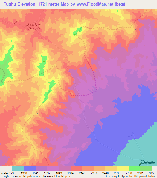 Tughu,Afghanistan Elevation Map