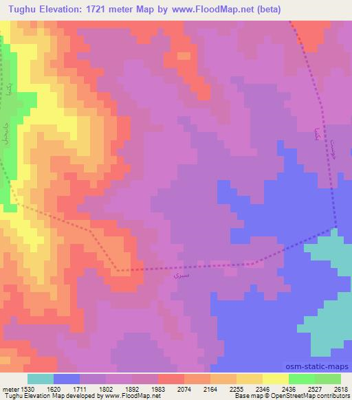 Tughu,Afghanistan Elevation Map
