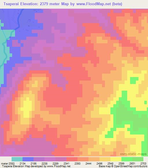 Tsaperai,Afghanistan Elevation Map