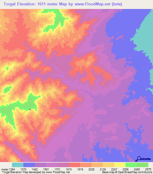 Torgal,Afghanistan Elevation Map