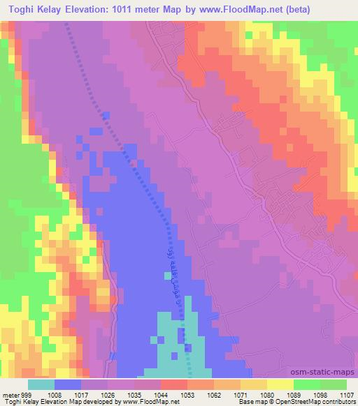 Toghi Kelay,Afghanistan Elevation Map
