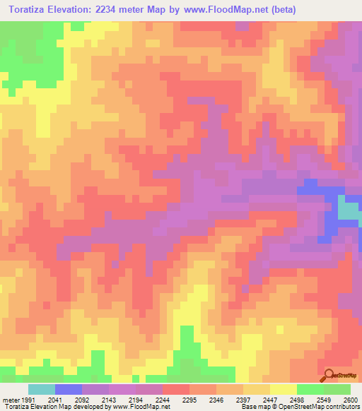Toratiza,Afghanistan Elevation Map