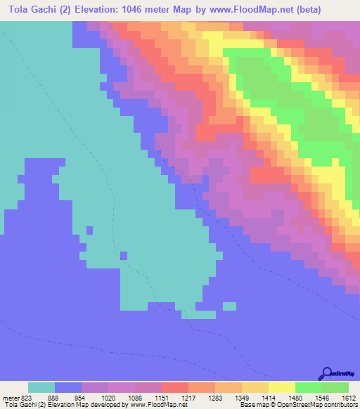 Tola Gachi (2),Afghanistan Elevation Map