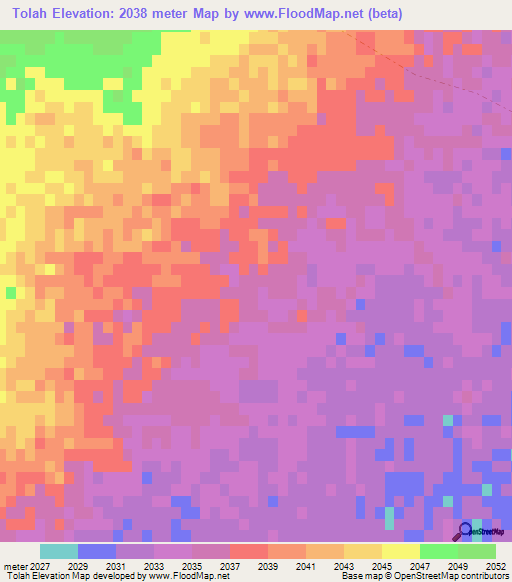 Tolah,Afghanistan Elevation Map