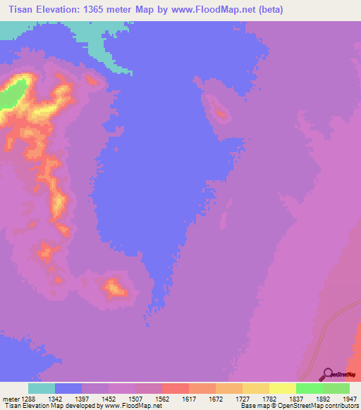 Tisan,Afghanistan Elevation Map