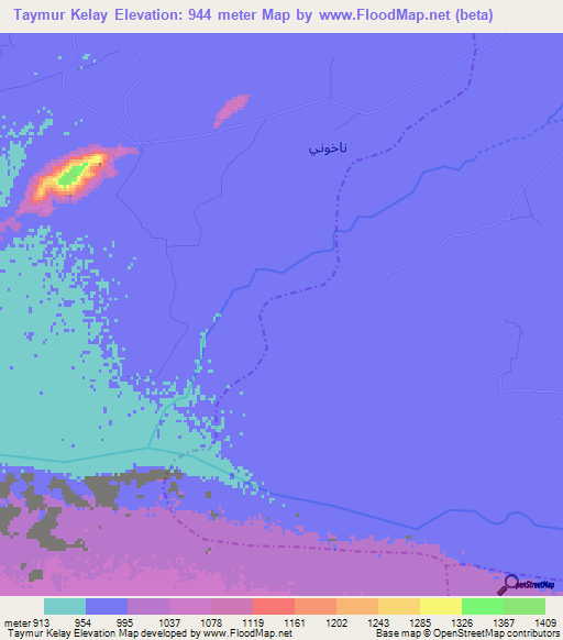 Taymur Kelay,Afghanistan Elevation Map