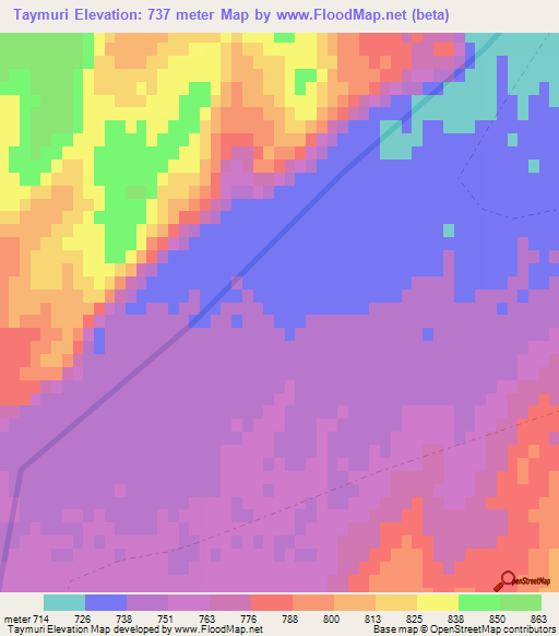 Taymuri,Afghanistan Elevation Map