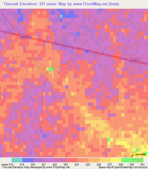 Timurak,Afghanistan Elevation Map