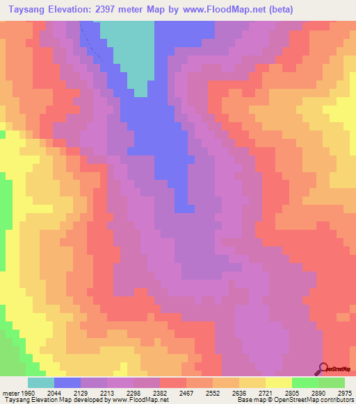 Taysang,Afghanistan Elevation Map