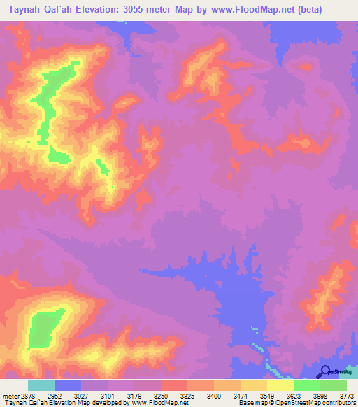 Taynah Qal`ah,Afghanistan Elevation Map