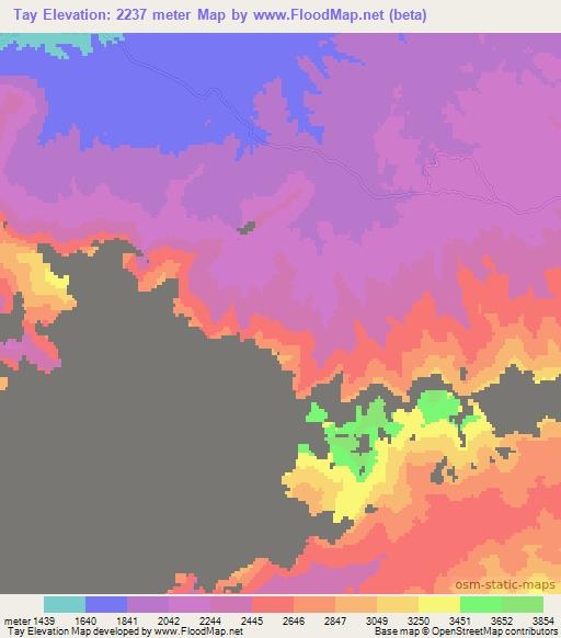 Tay,Afghanistan Elevation Map