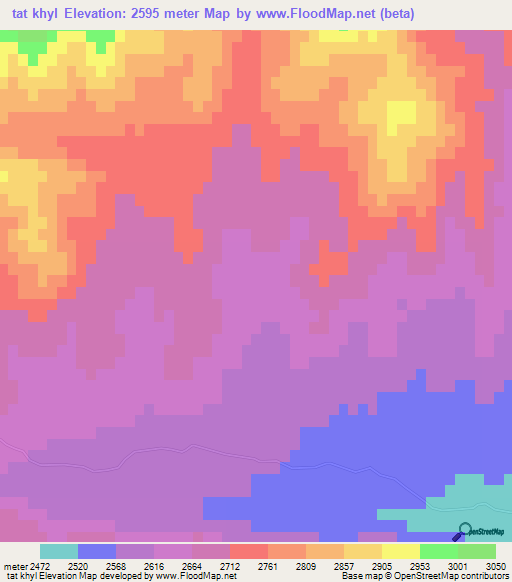 tat khyl,Afghanistan Elevation Map