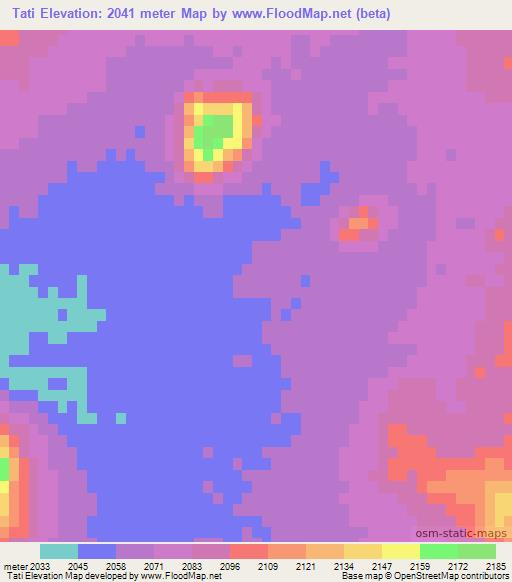 Tati,Afghanistan Elevation Map