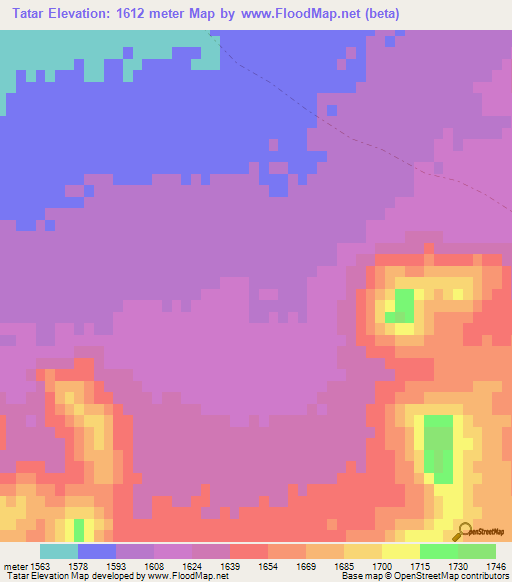 Tatar,Afghanistan Elevation Map