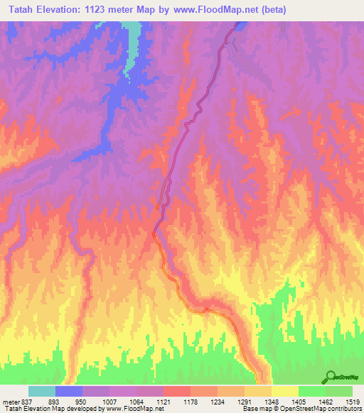 Tatah,Afghanistan Elevation Map