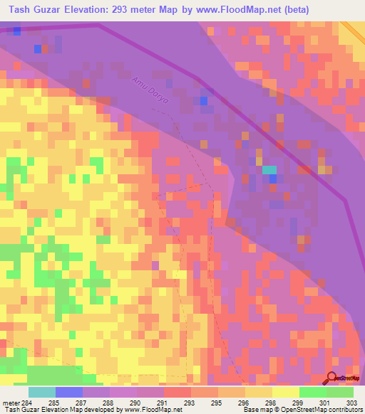 Tash Guzar,Afghanistan Elevation Map