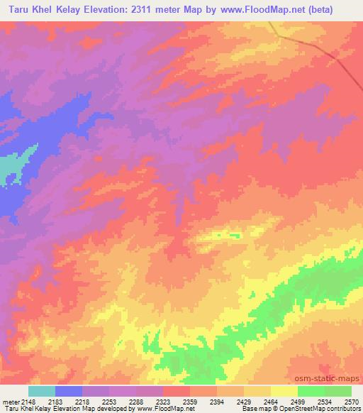 Taru Khel Kelay,Afghanistan Elevation Map