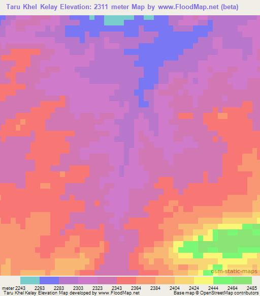 Taru Khel Kelay,Afghanistan Elevation Map