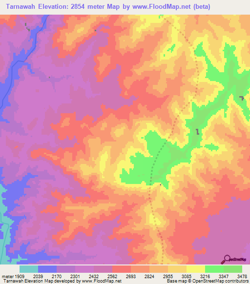 Tarnawah,Afghanistan Elevation Map
