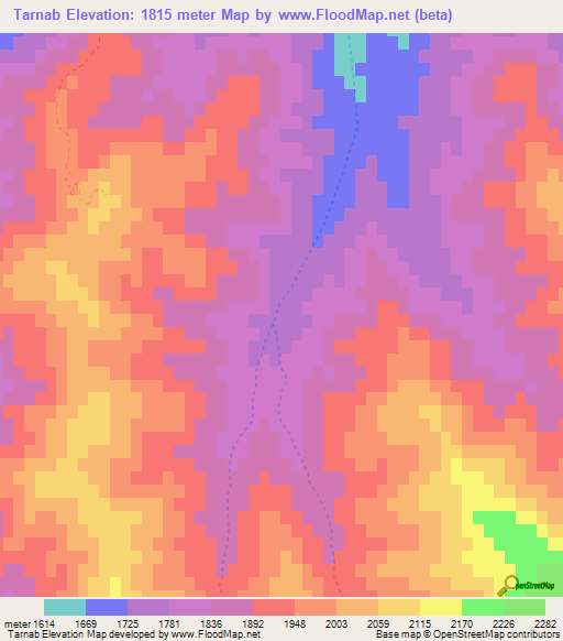Tarnab,Afghanistan Elevation Map