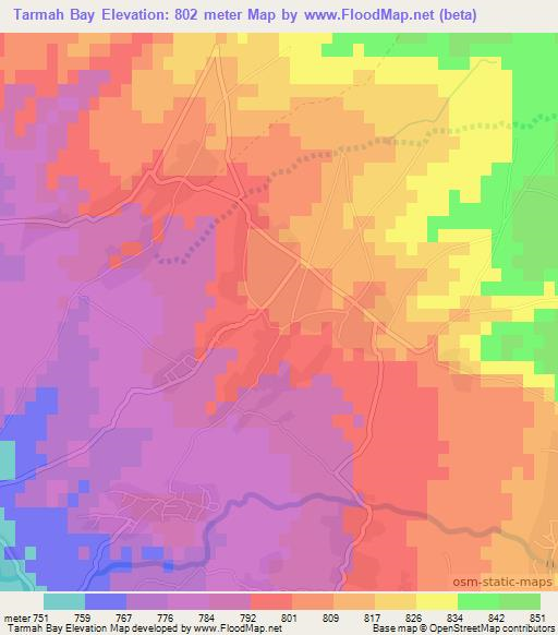 Tarmah Bay,Afghanistan Elevation Map