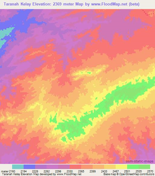 Taranah Kelay,Afghanistan Elevation Map