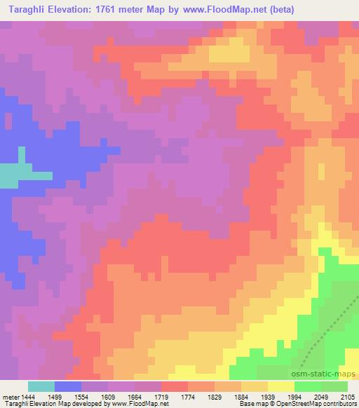 Taraghli,Afghanistan Elevation Map