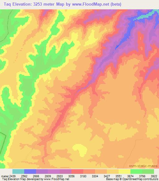 Taq,Afghanistan Elevation Map
