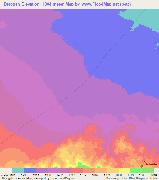 Derogeh,Afghanistan Elevation Map