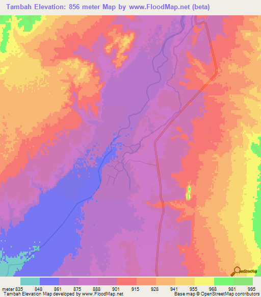 Tambah,Afghanistan Elevation Map