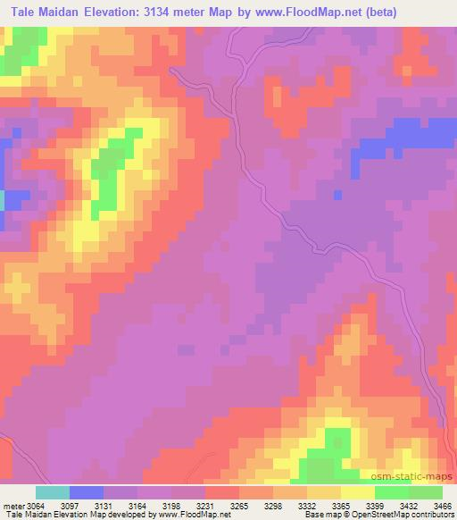 Tale Maidan,Afghanistan Elevation Map