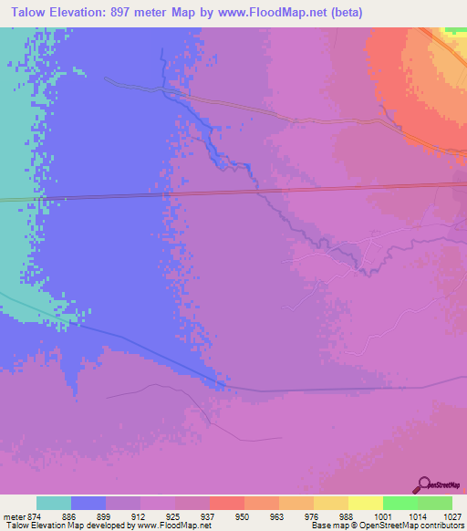 Talow,Afghanistan Elevation Map