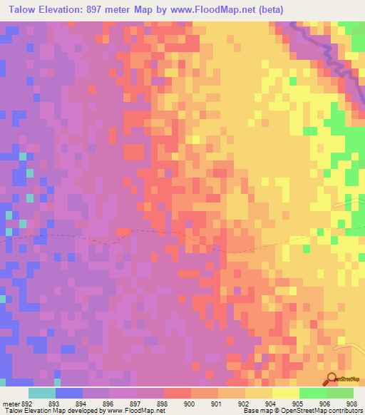 Talow,Afghanistan Elevation Map
