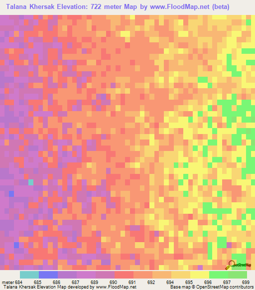 Talana Khersak,Afghanistan Elevation Map