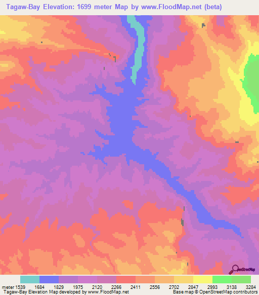 Tagaw-Bay,Afghanistan Elevation Map