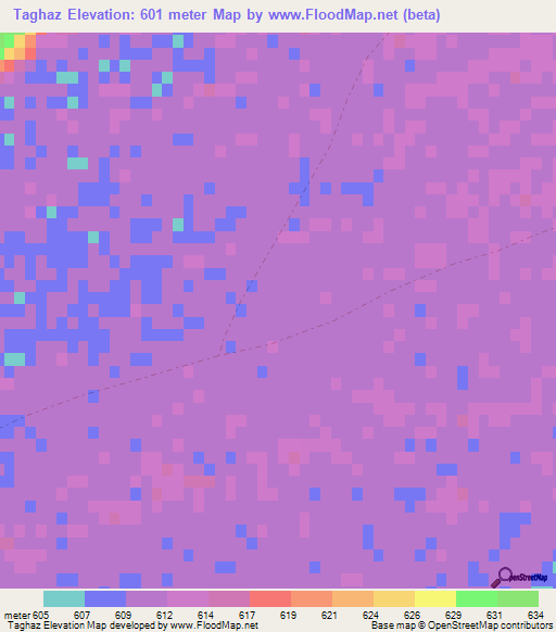 Taghaz,Afghanistan Elevation Map