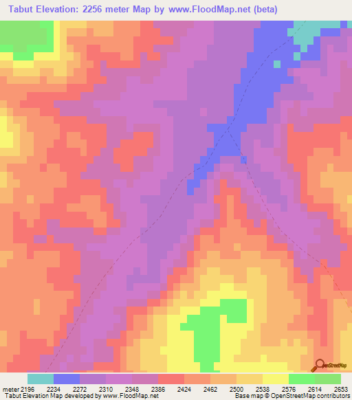 Tabut,Afghanistan Elevation Map