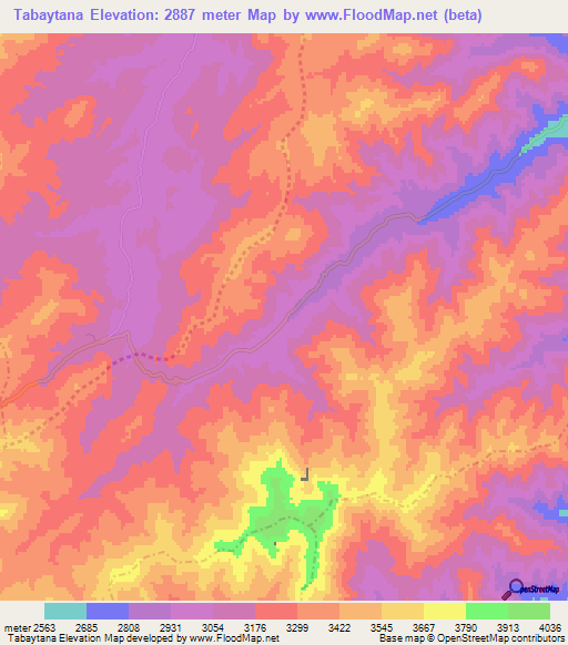 Tabaytana,Afghanistan Elevation Map